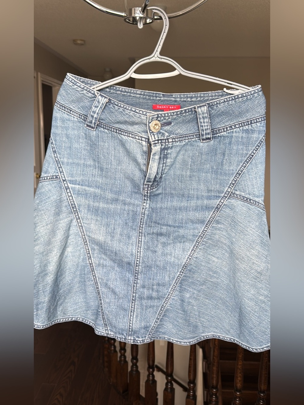 Women’s Light Blue Denim A-Line Skirt